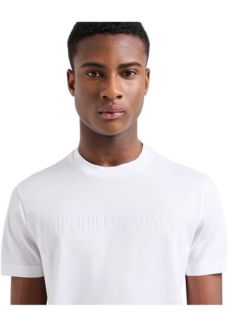 T-SHIRT IN JERSEY CON LOGO JACQUARD EMPORIO ARMANI | T-shirt | 8N1TD2 1JGYZ0146